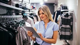 woman working in retail